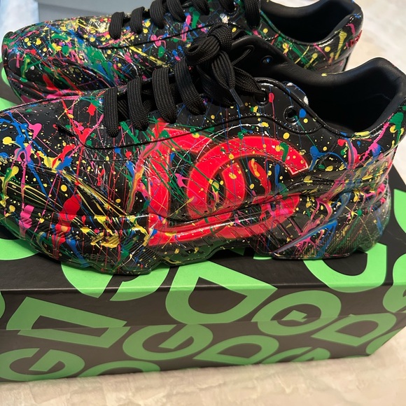 Dolce & Gabbana Logo Daymaster Hand-painted Sneakers - Picture 7 of 9